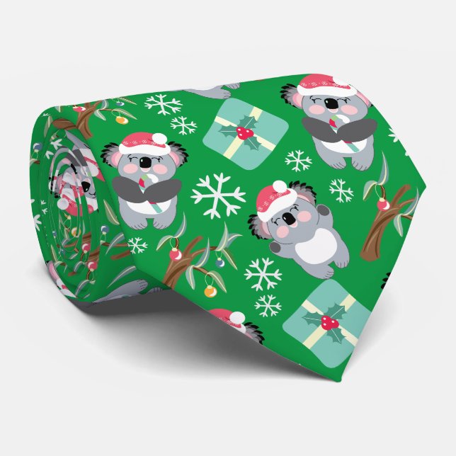 Gravata Bonita Koala de Natal (Rolled)