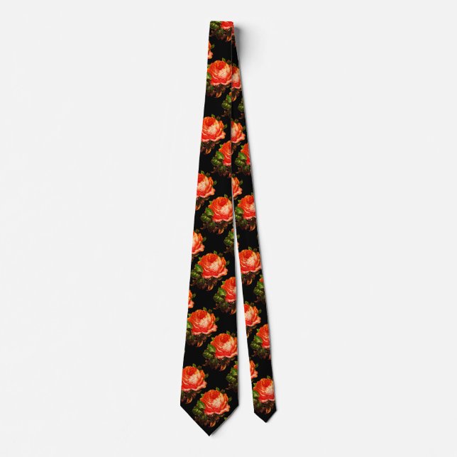 Gravata BONITA ROSA, Laranja Preto (Frente)