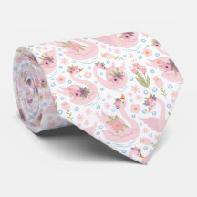 Bonita Tie Floral Swan