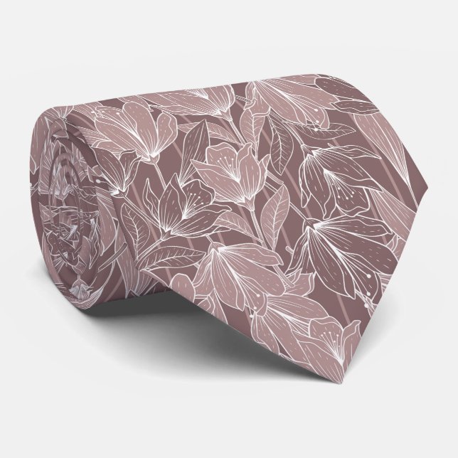 Gravata Bonita Torneira do Pescoço do Jardim Flor (Rolled)