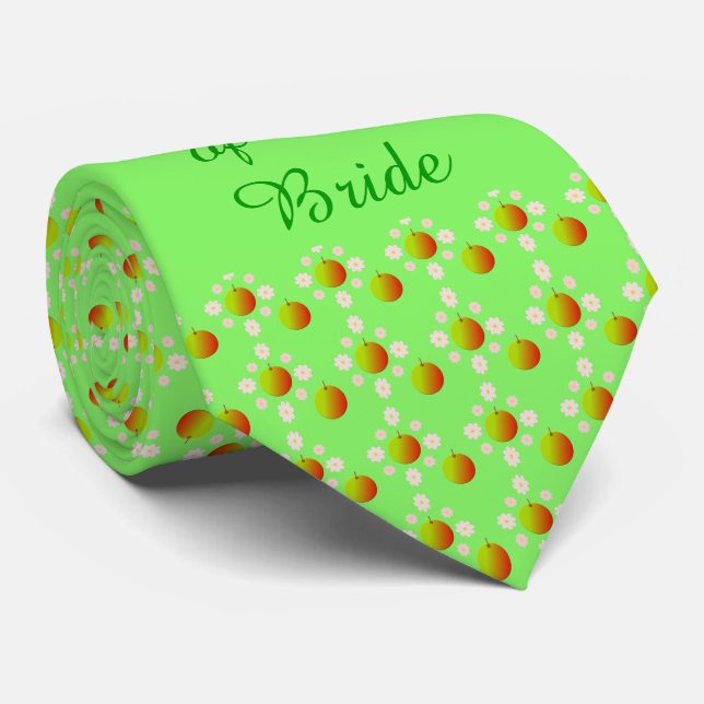 Gravata Bonito Casamento de primavera Maçã florescer e Maç (Rolled)