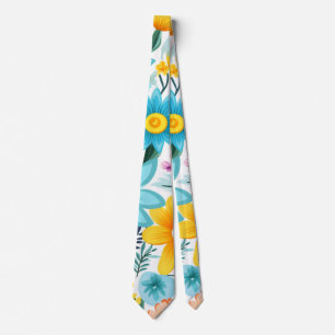 Gravata Bonito Padrão Floral Preto Feminino