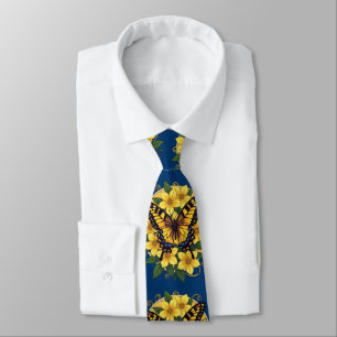 Gravata Borboleta Andorinha-Tigre Oriental Com Ja Amarelo