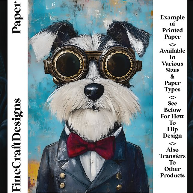 Gravata Borboleta Cachorro Schnauzer Steampunk Z9  (Criador carregado)