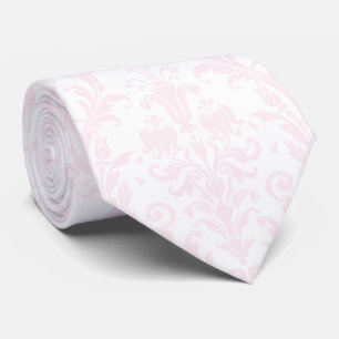 Gravata Borboleta Floral Damask Rosa Bege para Cas