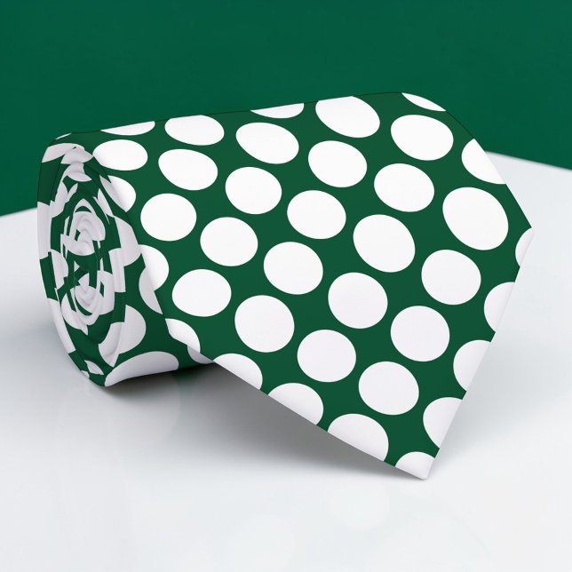 Gravata Borboleta Verde Escuro com Bolinhas Jumbo  (Criador carregado)