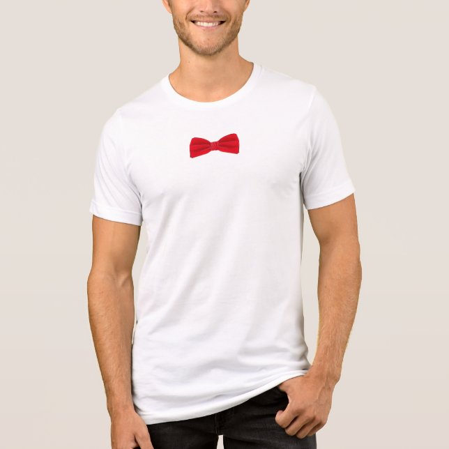 Gravata Borboleta Vermelha – Camiseta Clássica de  (Frente)