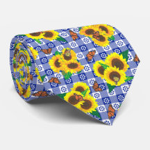 Borboletas de girassol borboletas Blue Gingham Pad