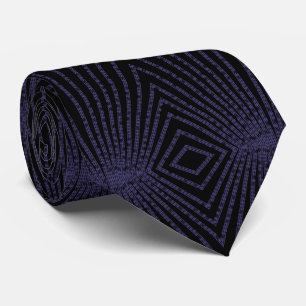 Gravata Borda Roxa No Padrão de Repetição Simétrico Preto