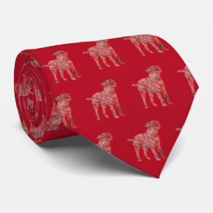 Gravata Borda Terrier Christmas Dog Silhouette Red Neck