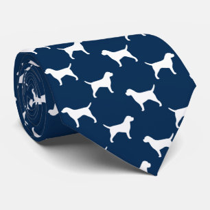 Gravata Borda Terrier Silhouettes Patterno Cão Lover