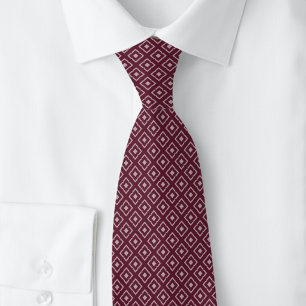 Gravata Bordo Diamante Ranhurado