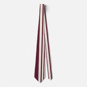 Gravata Bordô Listra Elegante Moderna em Marfim