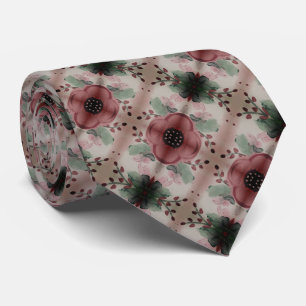 Gravata Borgonha com bege