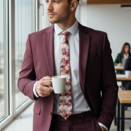 Gravata Borgonha e Dourada Torneira de Pescoço de Agato Fl