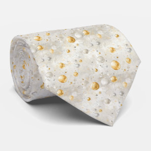 Gravata Borracha Dourada e branca de champanhe em branco