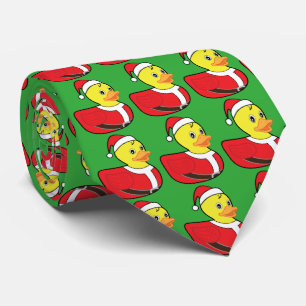 Gravata Borracha Duckie Vestindo um Papai Noel