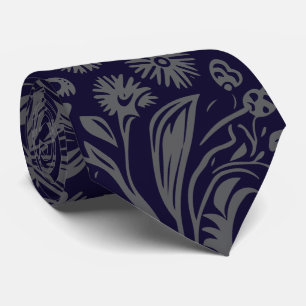 Gravata Botânica Azul Marinho Gravata Paisley