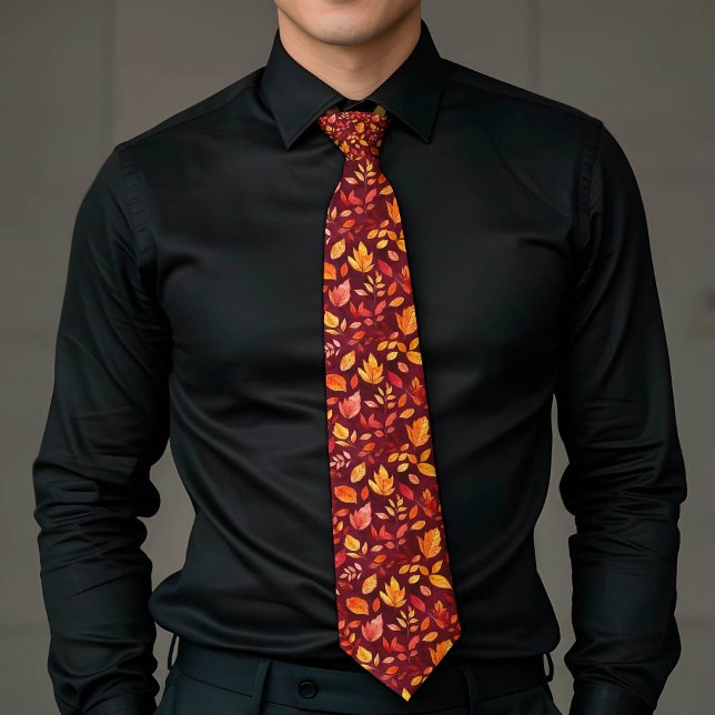 Gravata Botânica de Outono Elegante com Flores Ous (Criador carregado)