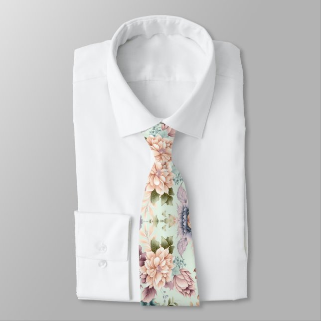 GRAVATA BOTÂNICA FLORAL DA SAGE 2 MENS TIE (Amarrado)