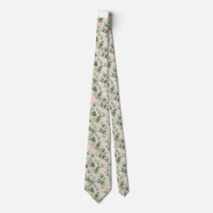 GRAVATA BOTÂNICA ROSA VERDE SAGE PRESENTE PARA O P