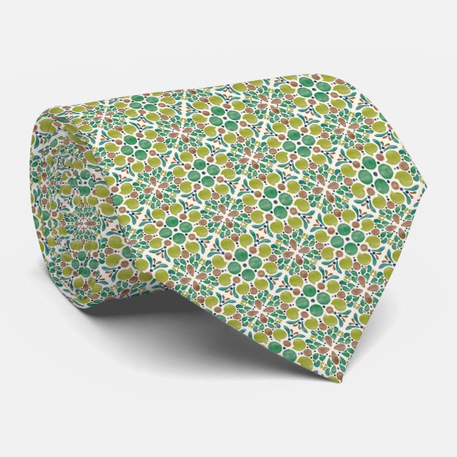 Gravata Botanical Pop - Olive (Rolled)