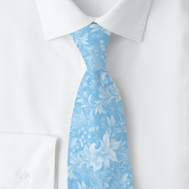 Gravata Botânico Ornate Azul Bebê