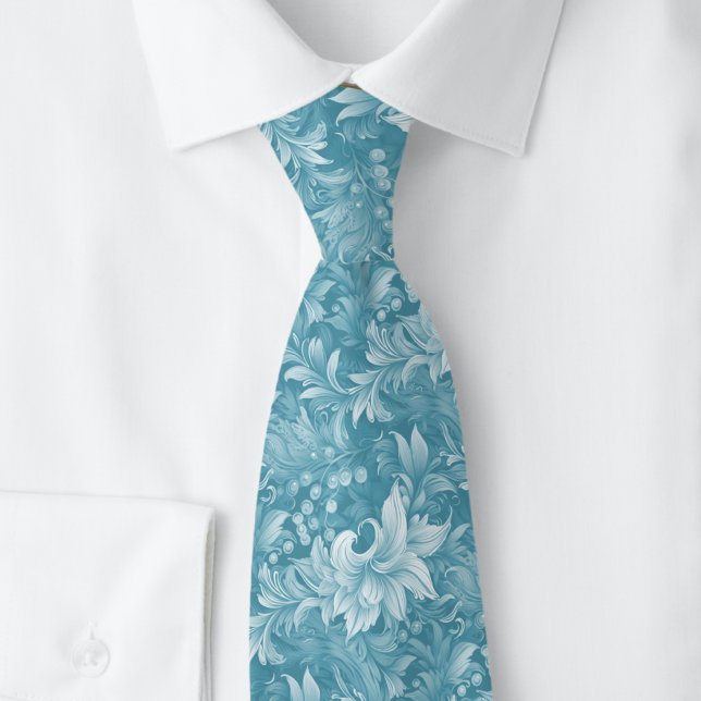 Gravata Botânico Ornate Azul Místico (Criador carregado)