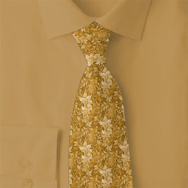 Gravata Botânico Ornate Caramelo