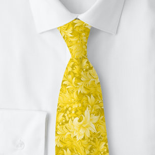 Gravata Botânico Ornate Dourado