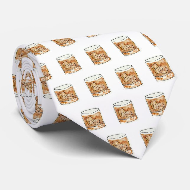 Gravata Bourbon, cocktail, do sul, aguarela (Rolled)