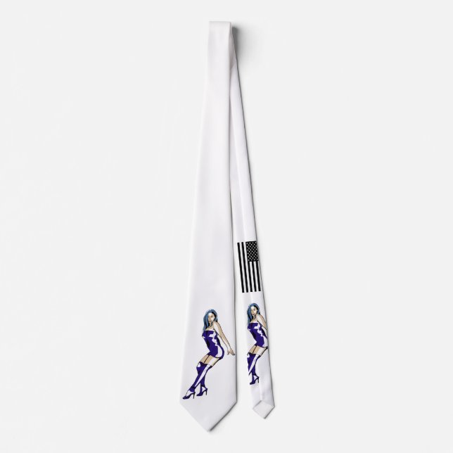 Gravata Branco - Pinos - Coluna do Pescoço (Frente)