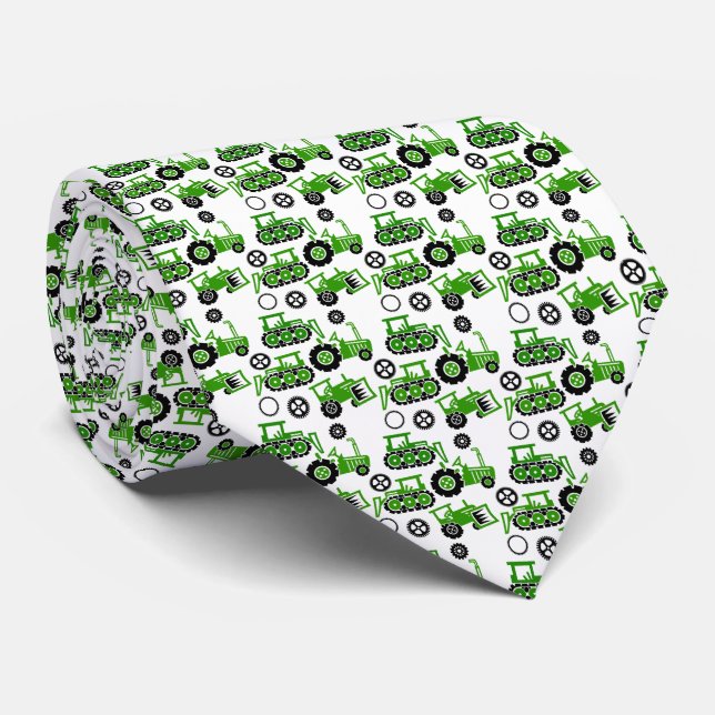 Gravata Brancos verdes de brinquedo pequenos, brancos (Rolled)