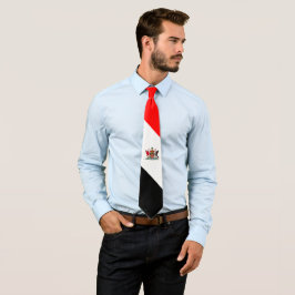 Gravata Brasão de Armas de Trinidad e Tobago em Preto Bran