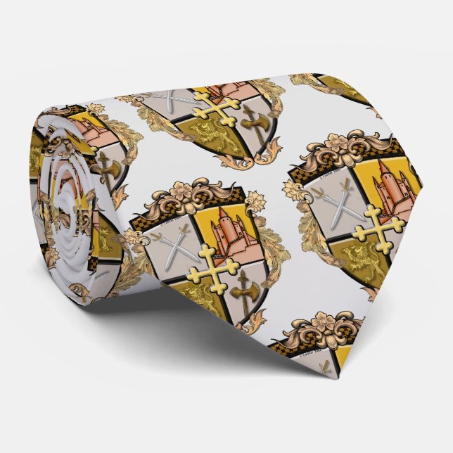 Gravata Brave Family Crest Surname (Rolled)