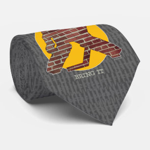 Gravata Brick Wall Hockey Goalie Neck Tie