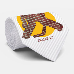 Gravata Brick Wall Hockey Goalie Neck Tie