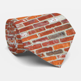 Gravata Brick Wall Pattern Red