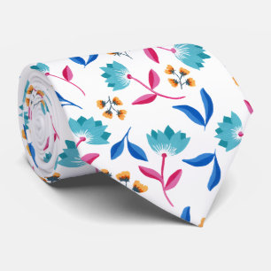 Gravata Bright Folk Art Floral