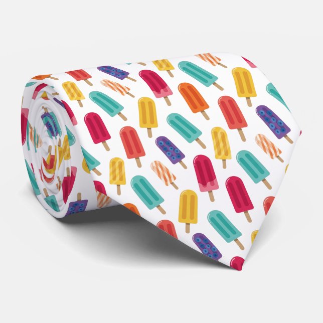 Gravata Bright Popsicle Summer Pattern (Rolled)