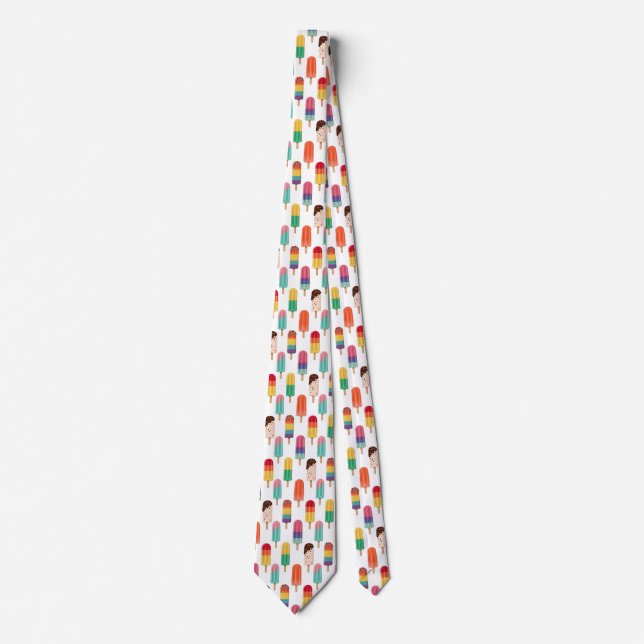 Gravata Bright Summer Popsicle Pattern (Frente)