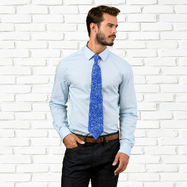 Gravata Brilho Azul Real Luxuoso Espelhado