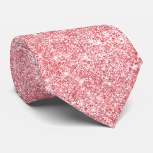 Gravata Brilho Coral Claro de Luxo