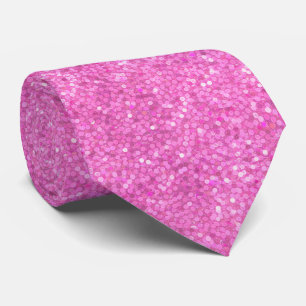 Gravata Brilho de Lantejoulas Rosa