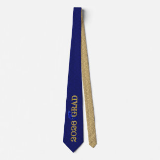 Gravata Brilho Dourado com Azul Real