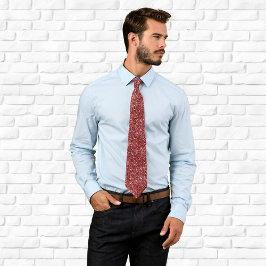 Gravata Brilho Luxuoso Vermelho Escuro