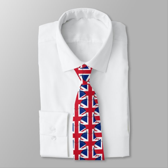 Gravata British Hearts, Union Jack Flag/Reino Unido (Amarrado)