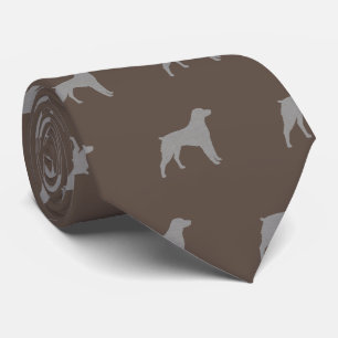 Gravata Brittany Spaniel Dog Breed Silhouettes Padrão