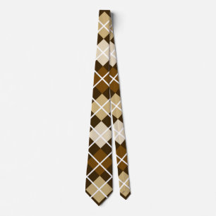 Gravata Brown Argyle Tie