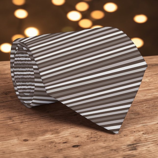 Gravata Brown Color Stripes Necktie (Criador carregado)